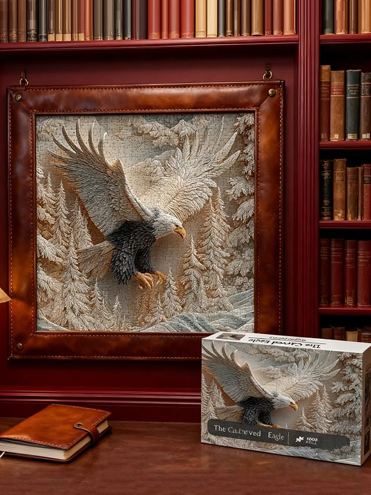 

Набор из 1000 сложных пазлов с изображением орла, художественные пазлы с дизайном дикой природы, пазлы с орлом для взрослых