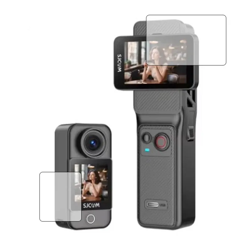 3 Buah Pelindung Layar Film Lembut Bening TPU Pelindung Layar untuk SJCAM C400 Pocket C300 Aksesori Perlindungan Kamera Aksi