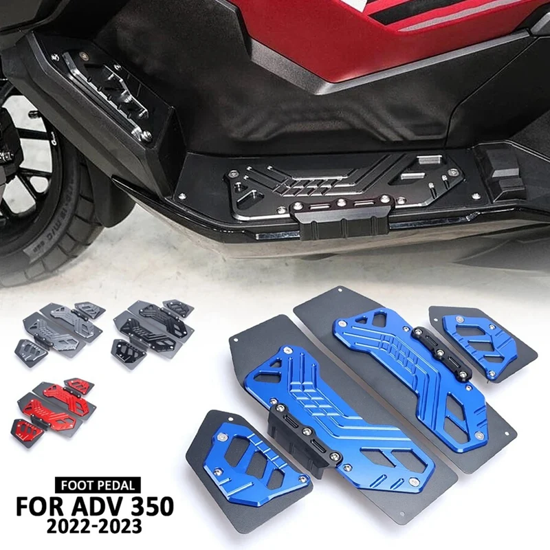 Motorcycle Footrest Footpads Foot Pegs Pedals Plate Pads For HONDA ADV350 ADV-350 ADV 350 2022 2023