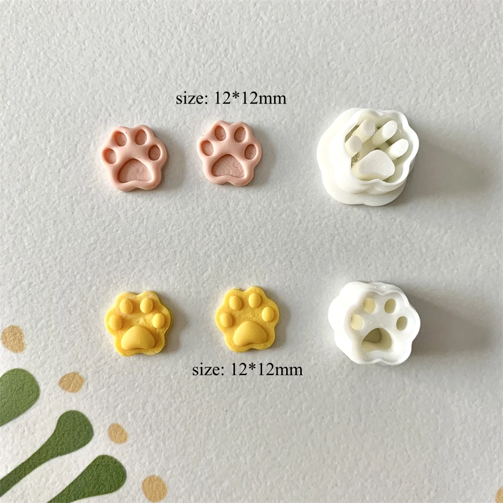 Tier Hund Katze Pfotenabdruck Tonschneider Niedlicher Cartoon Pfotenabdruck Polymer Clay Formen Schneidform für die Herstellung von Ohrringen und Schmuckanhängern – Detail 4