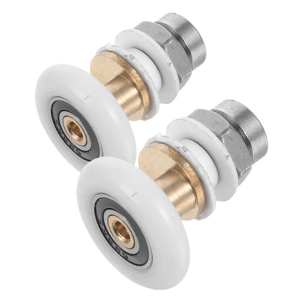 2Pcs Shower Door Rollers Smooth Sliding Bathroom Glass Door Replacement Parts Strong Load Capacity Easy Installation Hardware