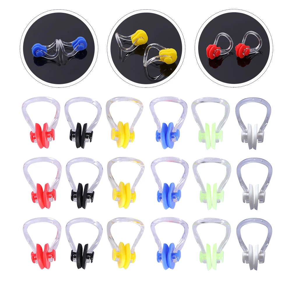 

20 Pcs Swimming Silicone Nose Clip Creative Clamp Supplies Wear-resistant Plugs Convenient Clips Water Proof Protector