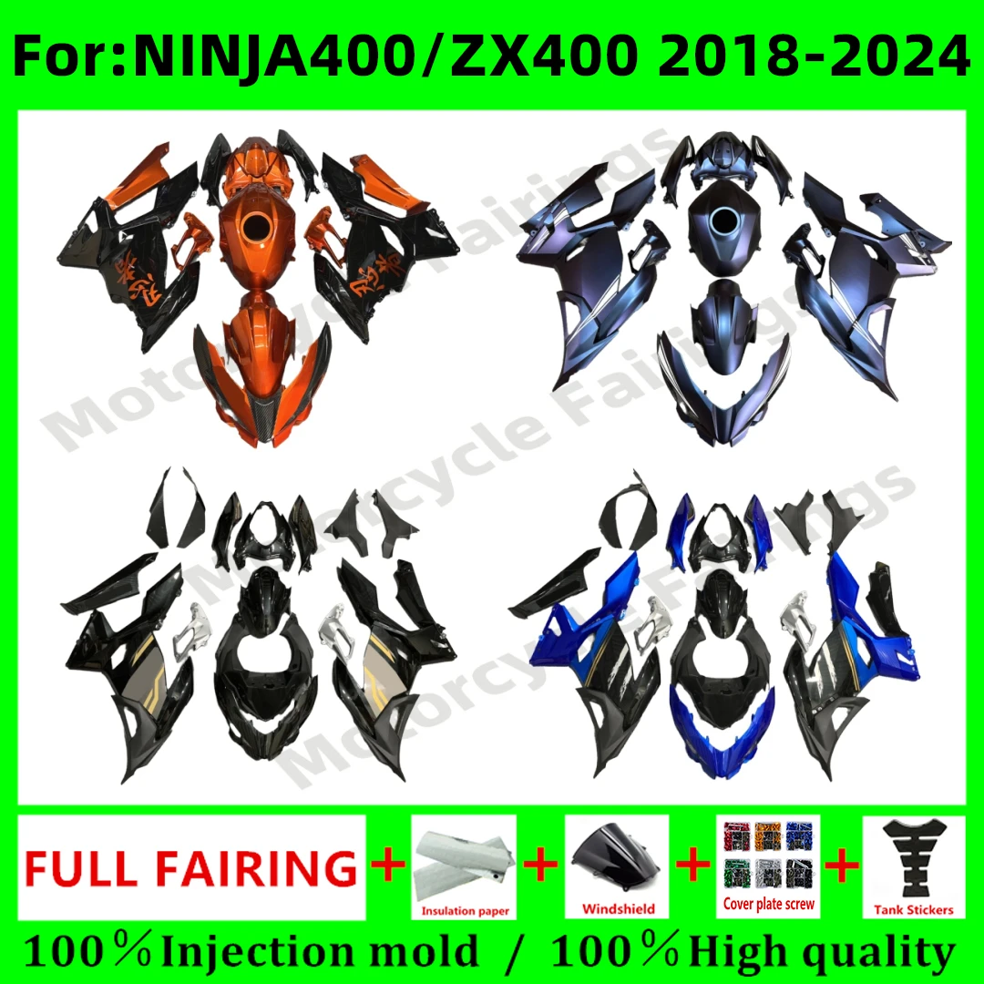 

Motorcycle full Fairing Kit fit For KAWASAKI Ninja400 EX400 EX400 Ninja 400 2018 2019 2020 2021 2022 2023 Bodywork fairings kits