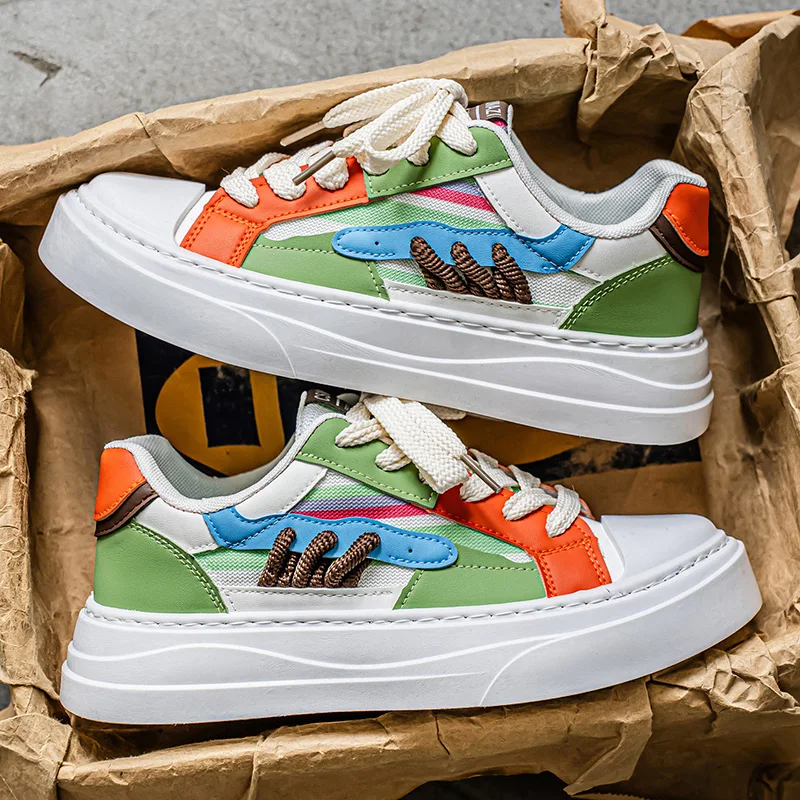 

Luxury Men's Dexun Shoes 2026 New Designer Mens Flat Vulcanized Shoes Youth Campus Style Color Matching Sneakers Tenis Masculino