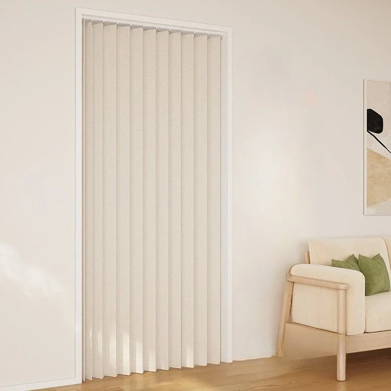 Folding door curtain, slide rail type air conditioner partition curtain, perforated bedroom room, kitchen curtain