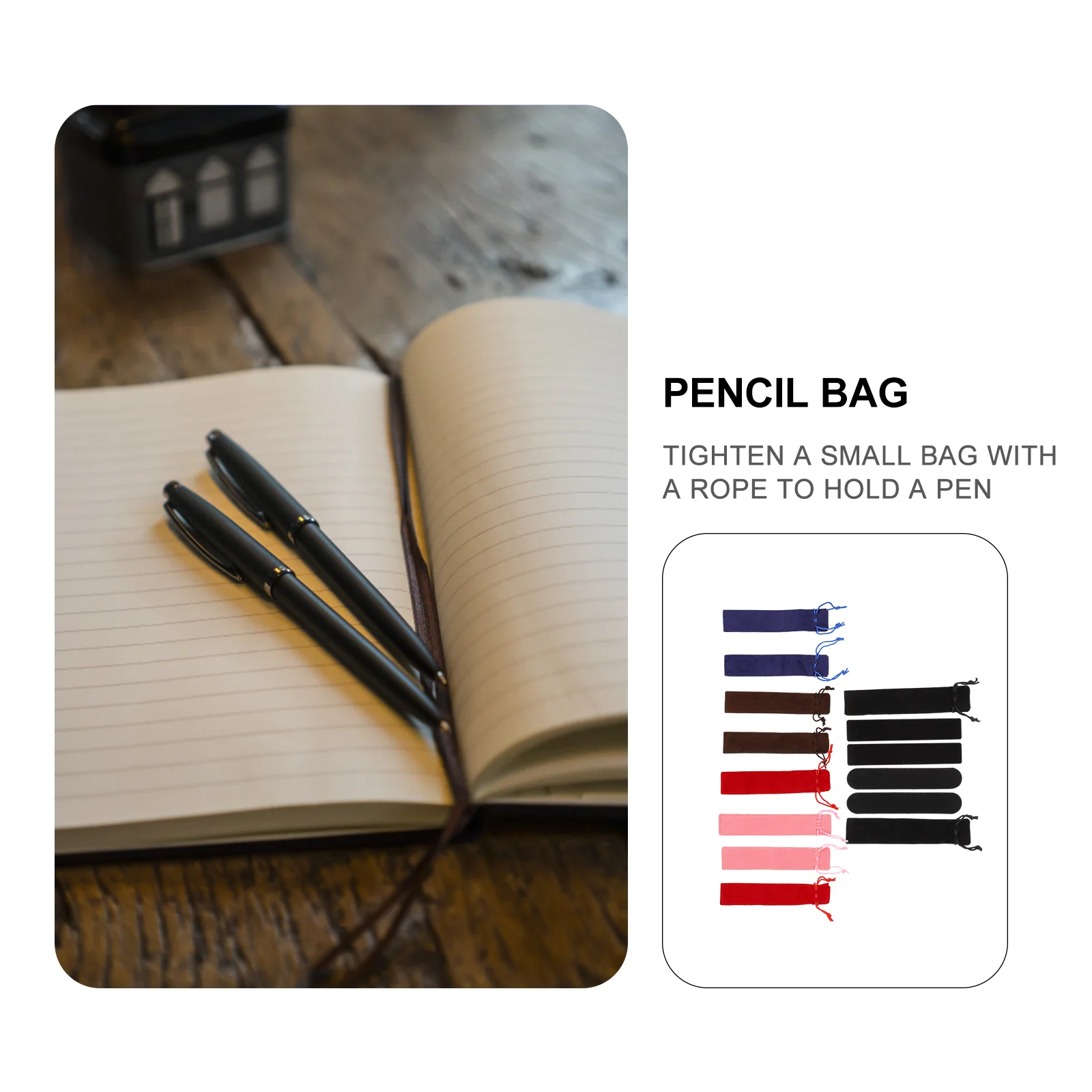 

Pen Case Brown Pocket Protector Soft Water Resistant Holder For Office School Student Supplies