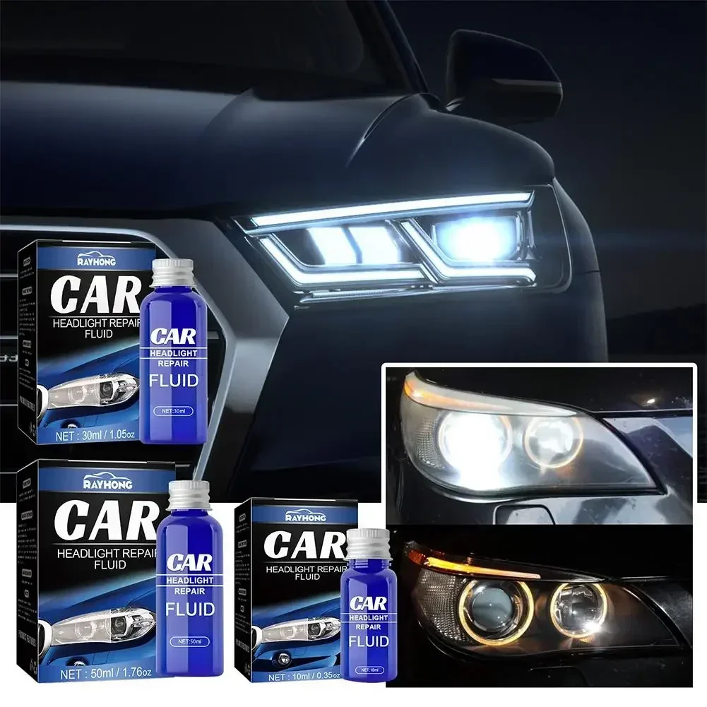 Car Headlight Repair Fluid Headlight Polishing Headlights Products Chemical Polishing Cleaning Restoration The 10/30/50ml