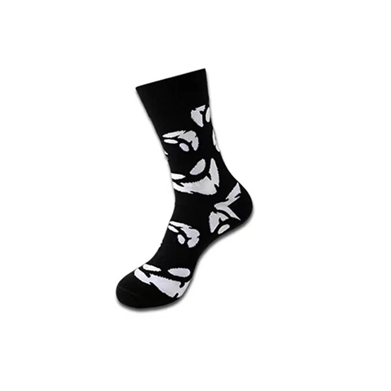 1/8 Paar Unisex-Halloween-bedruckte Mid-Tube-Socken, modischer Totenkopf-Kürbis, schweißabsorbierend, atmungsaktiv, für alle Jahreszeiten, Freizeitsocken – Detail 15