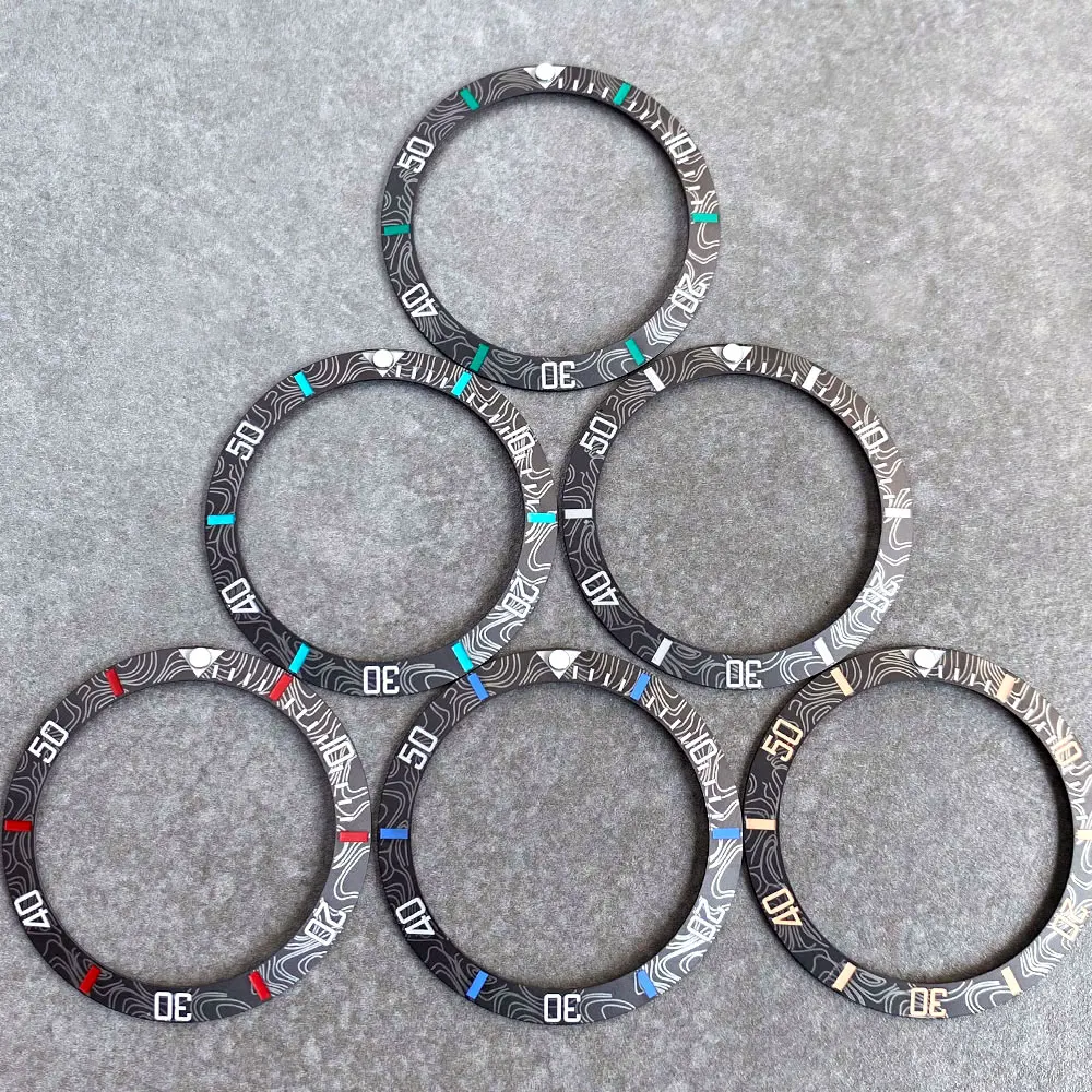 Keramik 38mm Lünette Einsatz Carbon Faser Design Für SUB GMT NH35 NH36 Mod Mechanische Automatische Tauchen Männer Uhr Zubehör teile