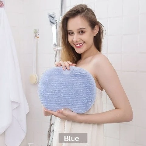 Exfoliating Shower Massage Scraper Bathroom Non-slip Bath Mat Back Massage Brush Silicone Foot Wash Body Cleaning Bathing Tool