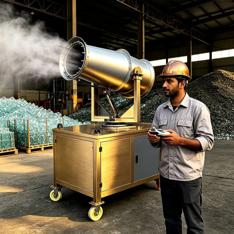 High Velocity Mist Fog Cannon Machine 80m Spray for Mining Construction Demolition Dust Control Customized High Efficiency