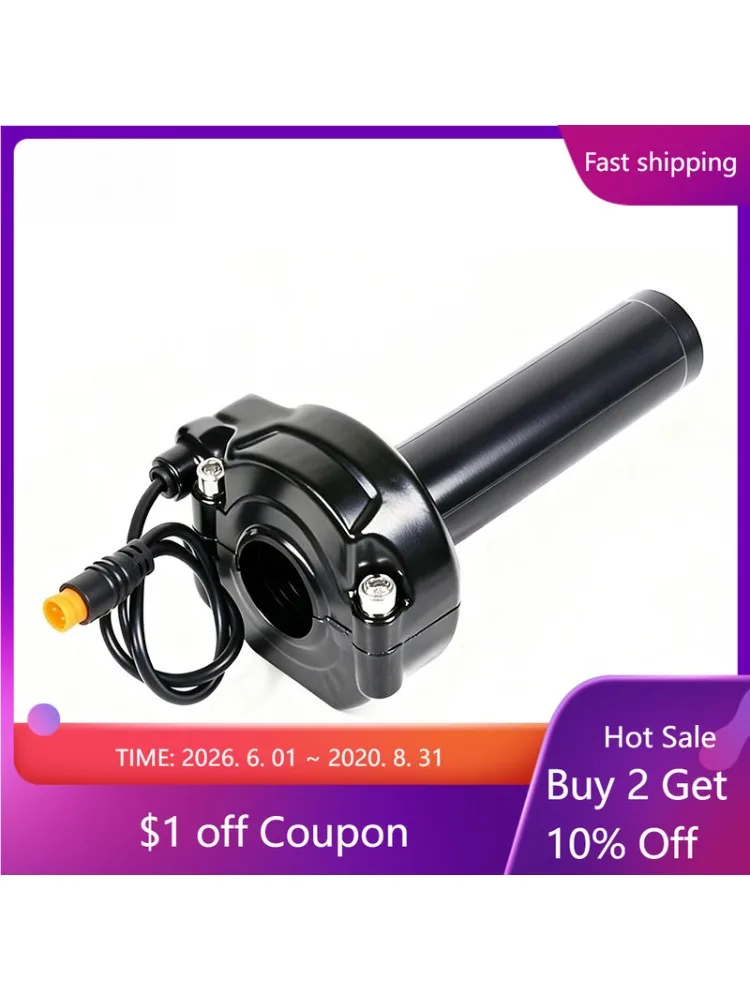 AliExpress NONE E-bike 3PIN Throttle Turn Grip Handlebar Accelerated Handle Throttle M8 Male Connector for OUXI V8 Fat Bike,Fatboy/super73 Ebike