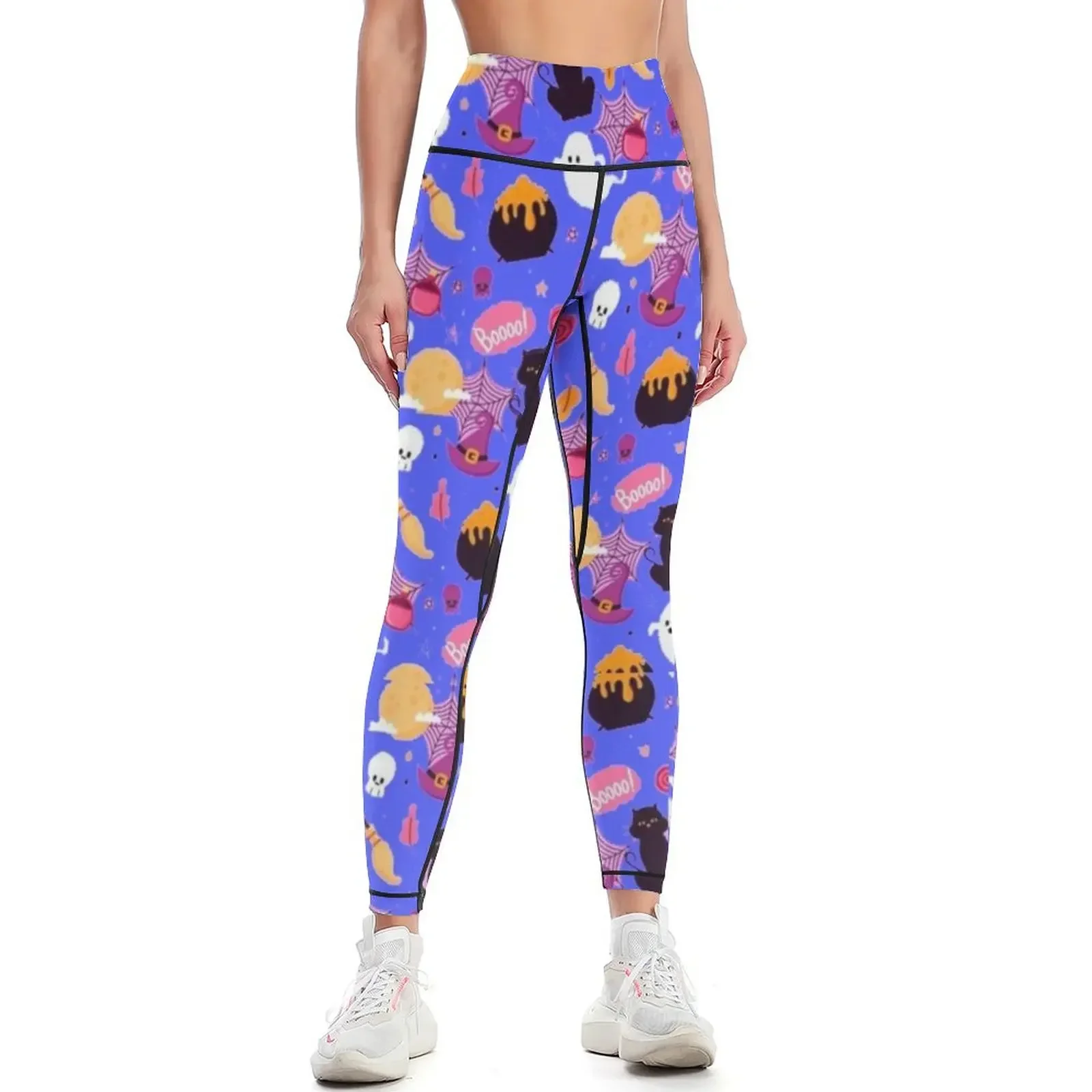 

Halloween This Witch Can Be Bribed With Chocolate Pattern Leggings sports for sportswear for gym Womens Leggings