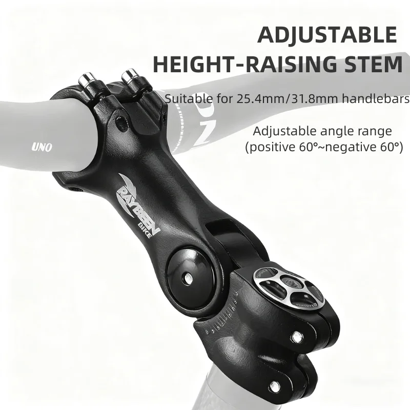 

Регулируемый вынос руля велосипеда 25,4/31,8 мм MTB Bike Riser ± 60 ° Сверхлегкий адаптер штока передней вилки из алюминиевого сплава 90/110/130 мм