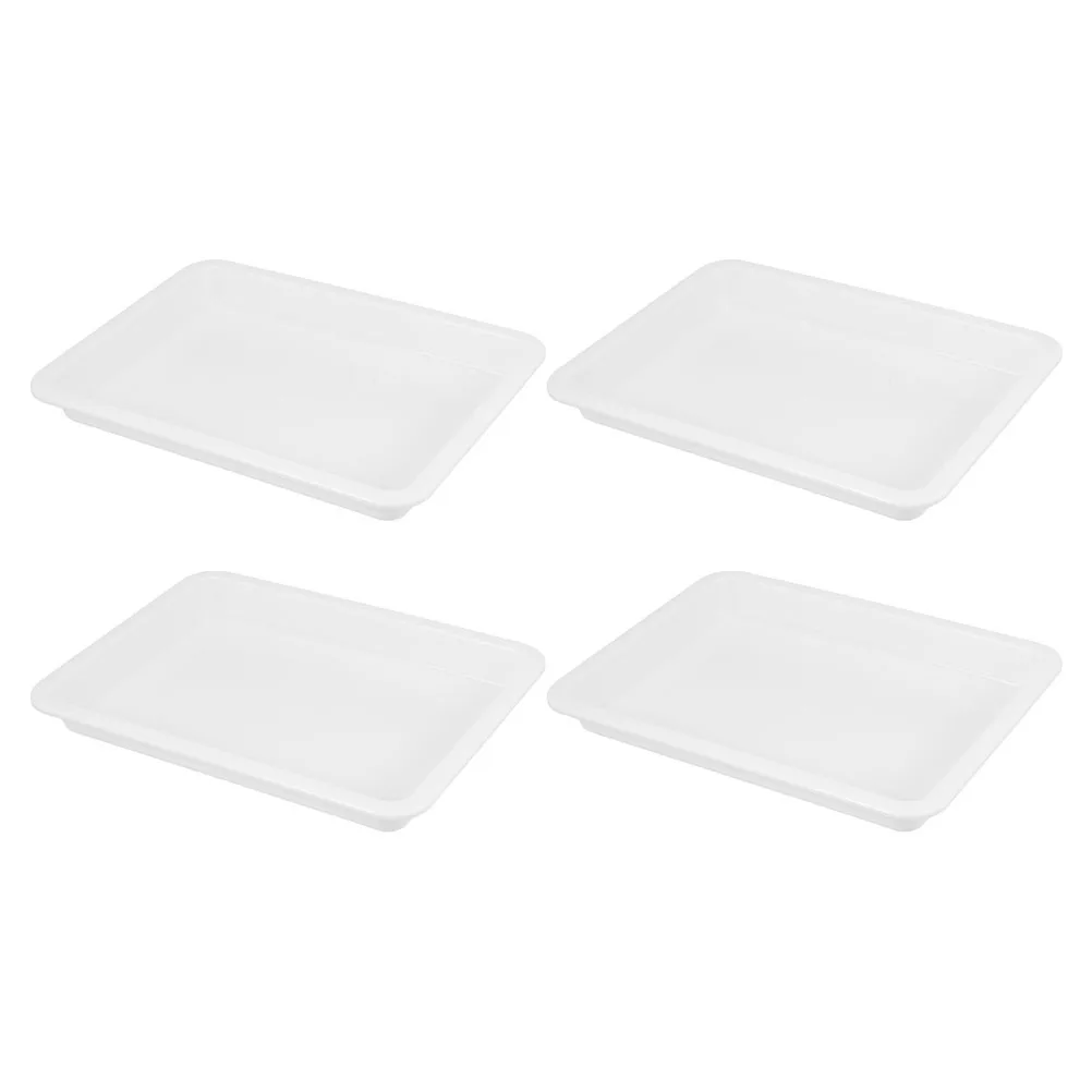 

4Pcs Lab Chemical Tray Acid and Alkali Resistant Plastic Laboratory Tray for Spill Prevention Sample Transport Storage