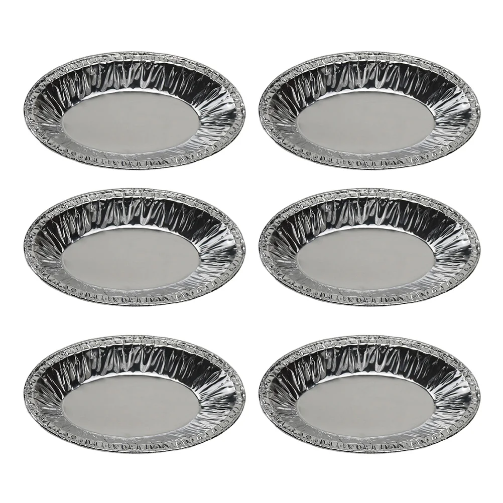 

250 Pcs Tin Foil Egg Tart Base Holder Cups Tinfoil Baking Disposable Oval Molds