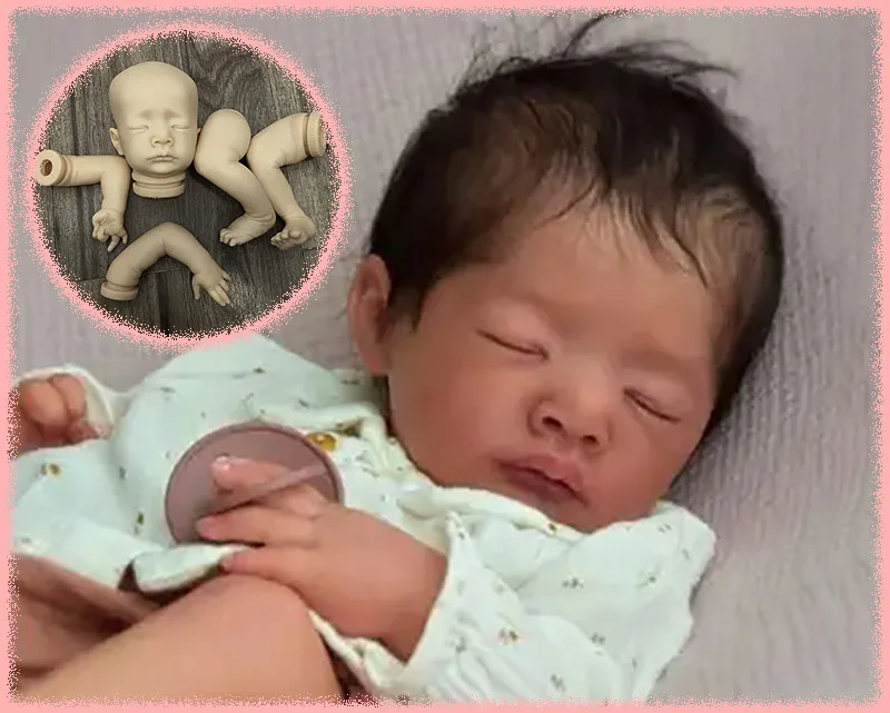 

New Arrival Mika Reborn Doll Kit 20Inch Unfinished Unpainted Blank DIY Doll Parts With Cloth Body Collectible Art Doll