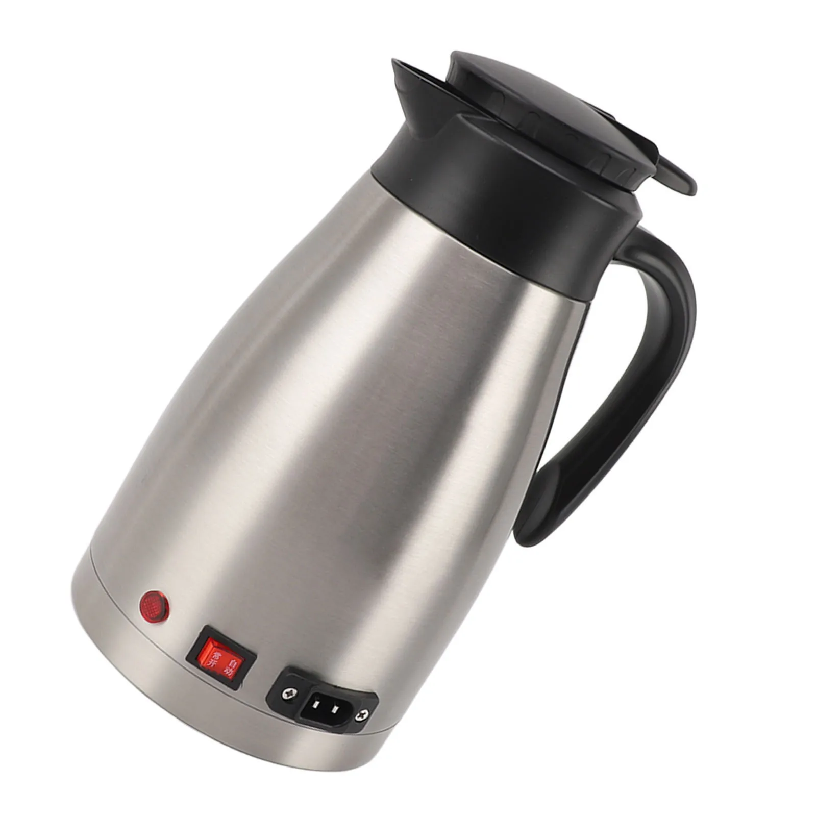 12V Electric Car Kettle Portable Stainless Steel 1300ML Large Capacity Electric Car Water Boiler for Outdoor Travel Car Kettle