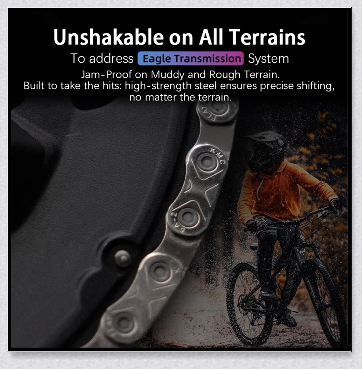 KMC X Flat 12S MTB-Kette Flattop Mountainbike-Ketten Gewachst Staub- und Ölbeständig Rennrad-Kette für SRAM RED 12V Reibungsarmes Schalten – Detail 8