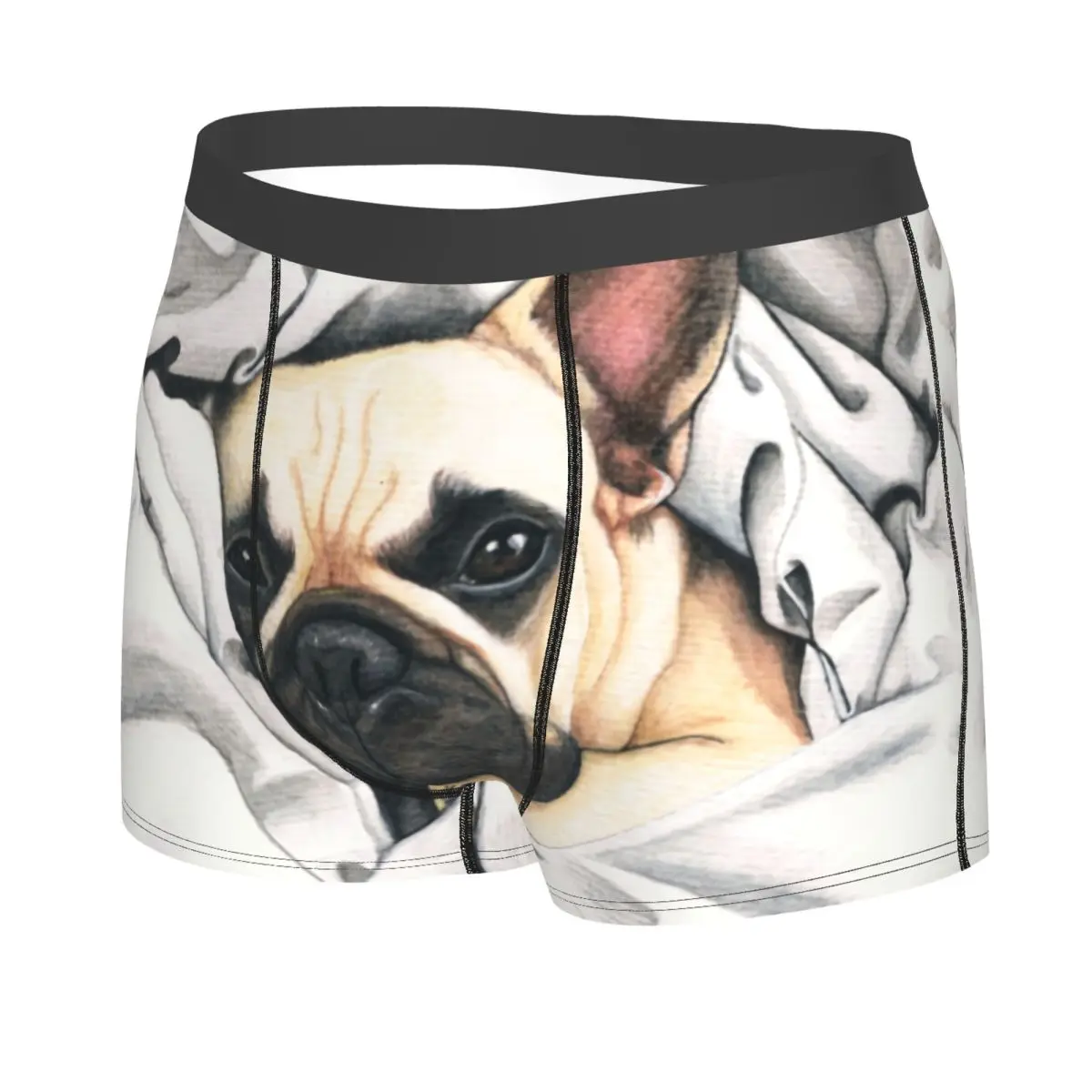 Custom Cute French Bulldog Underwear Men Stretch Puppy Animal Boxer Briefs Shorts Panties Soft Underpants For Male