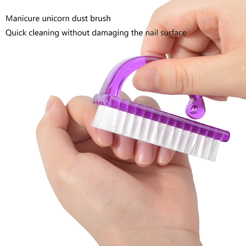 Cleaning Nail Brushes Manicure Remove Dust Nail Cleaning Tool Large Plastic Manicure Pedicure Soft Fiber Wool Exfoliating Brush