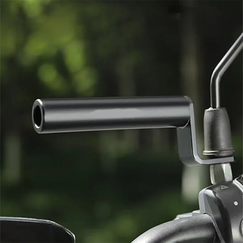 Alongamento extensor suporte espelho retrovisor montagem universal para motocicleta scooter bicicleta suporte do telefone móvel holofotes