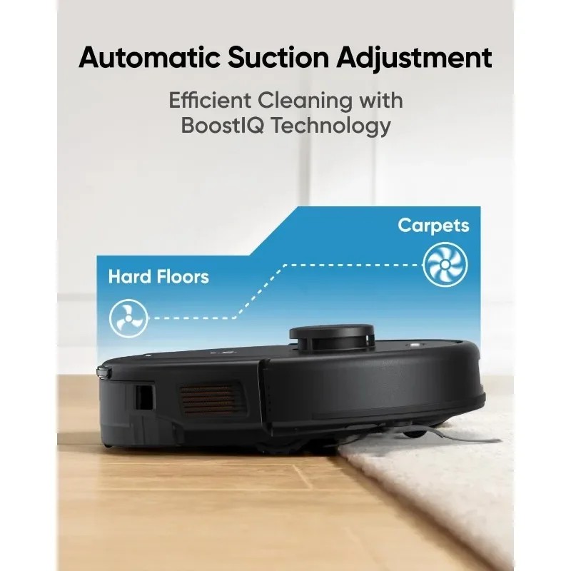 Robot Vacuum with 60 Day Self-Empty Station, Multi-Floor Cleaning,Precise iPath Laser Navigation, Customizable Al Mapping, 20 mm