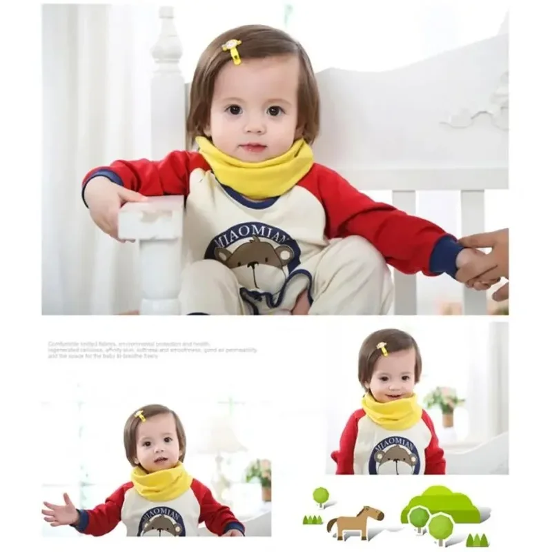 Cotton Baby Pullover Bibs Autumn And Winter Collar Neckerchief Children Scarves Kids O Ring Neck Scarf Gaiter For Baby Kids