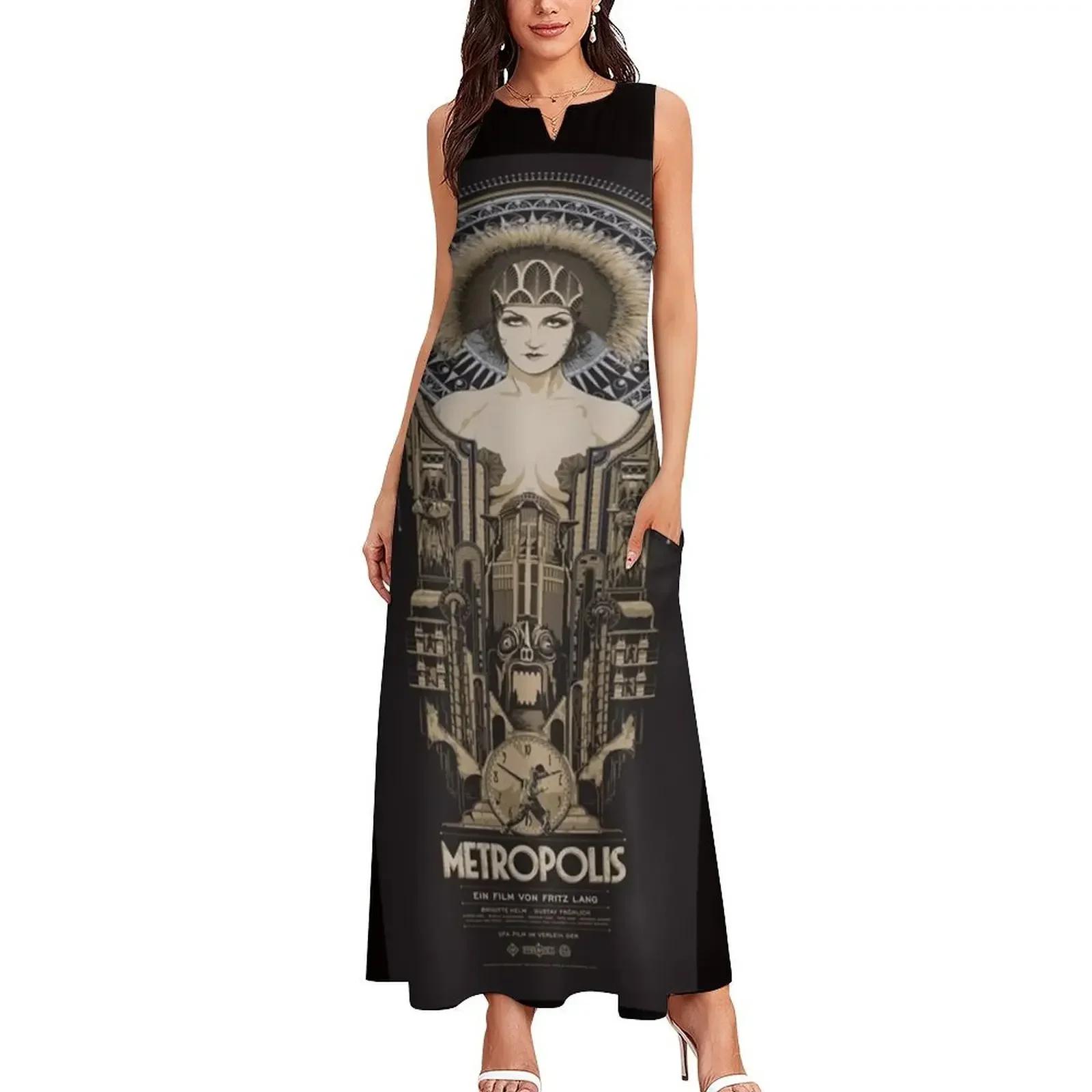 Metropolis 1927 Long Dress prom clothes women party dresses women's evening dresses dress women summer Dress