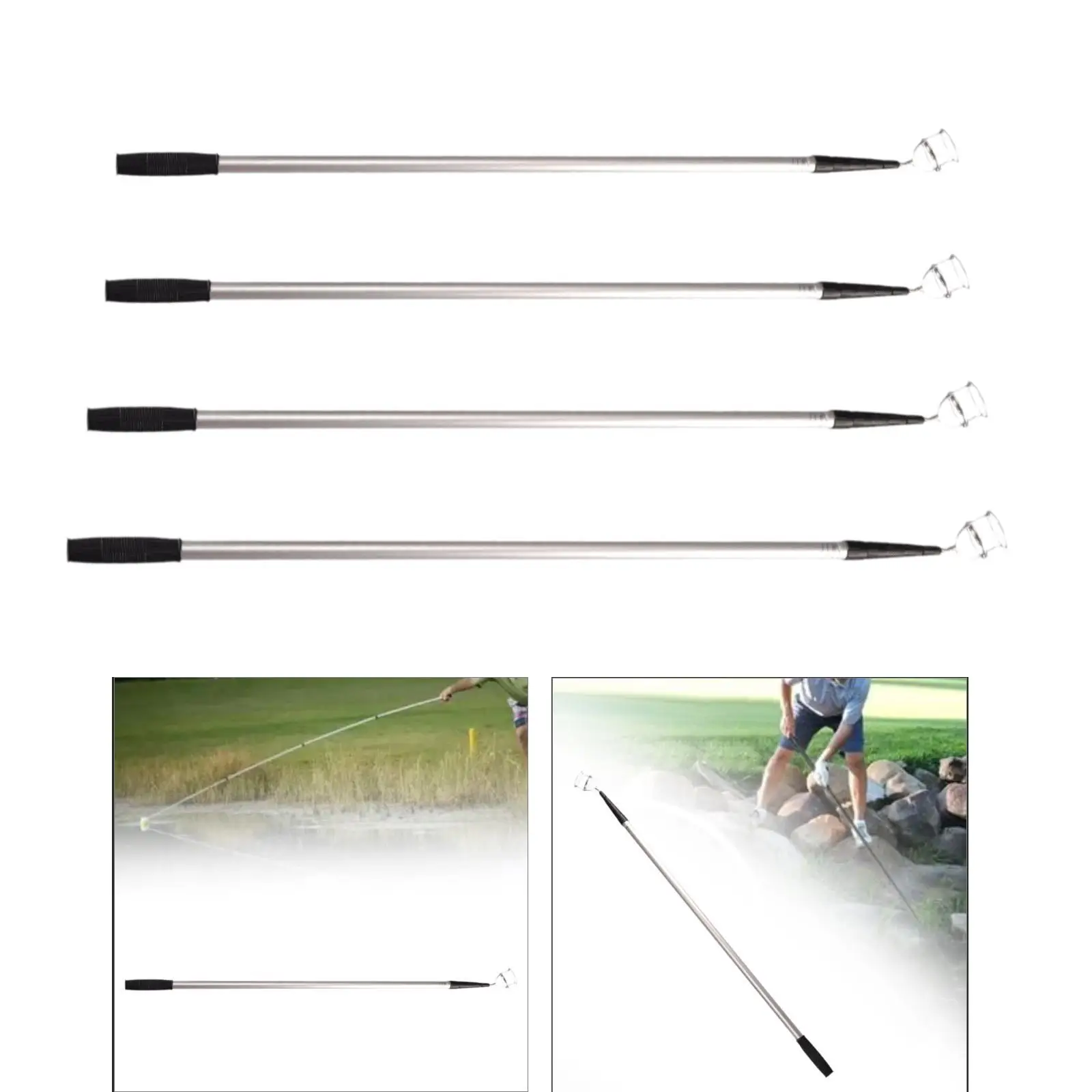 

Golf Ball Retriever,Grabber with Automatic Locking Spoon,Aluminum Alloy Portable Gift Accessories,Golf Ball Pick up Retriever