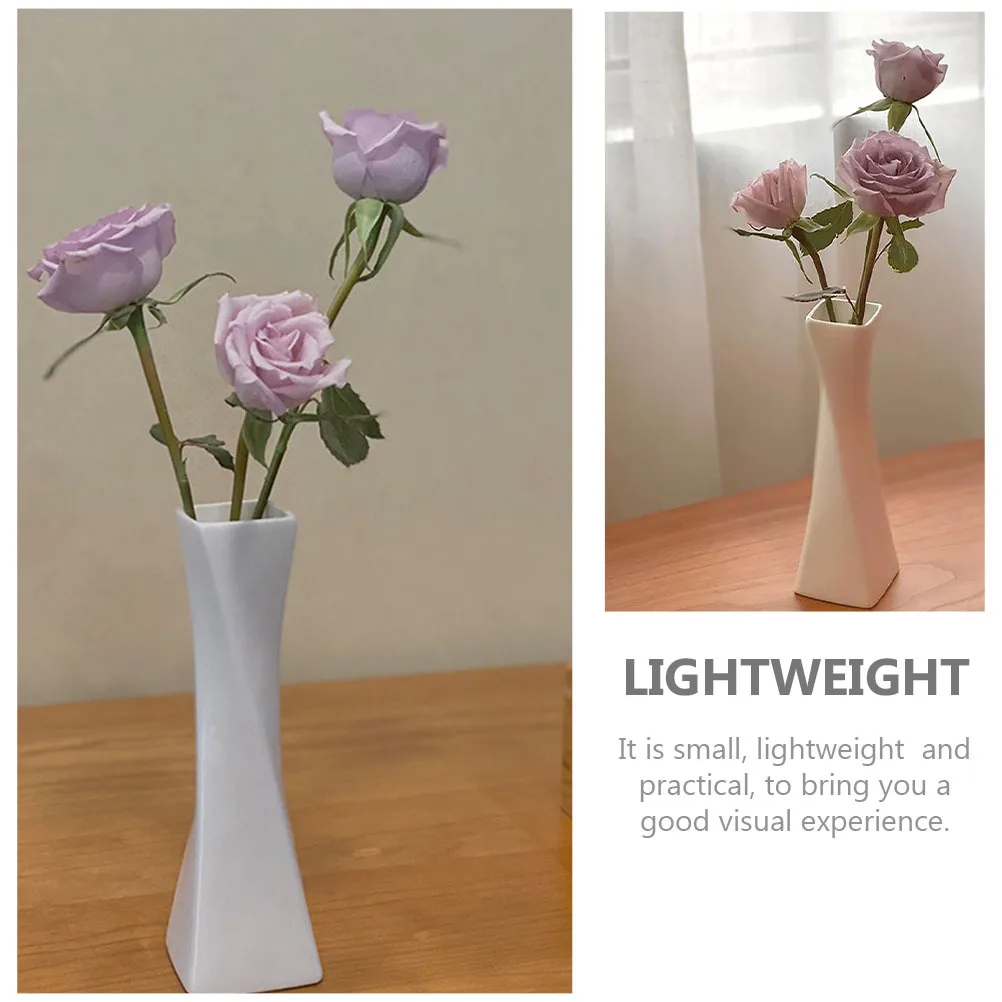 

White Ceramic Vase Small Special-Shaped Creative Artistic Home Decoration Desktop Ornament Ceramic Vase