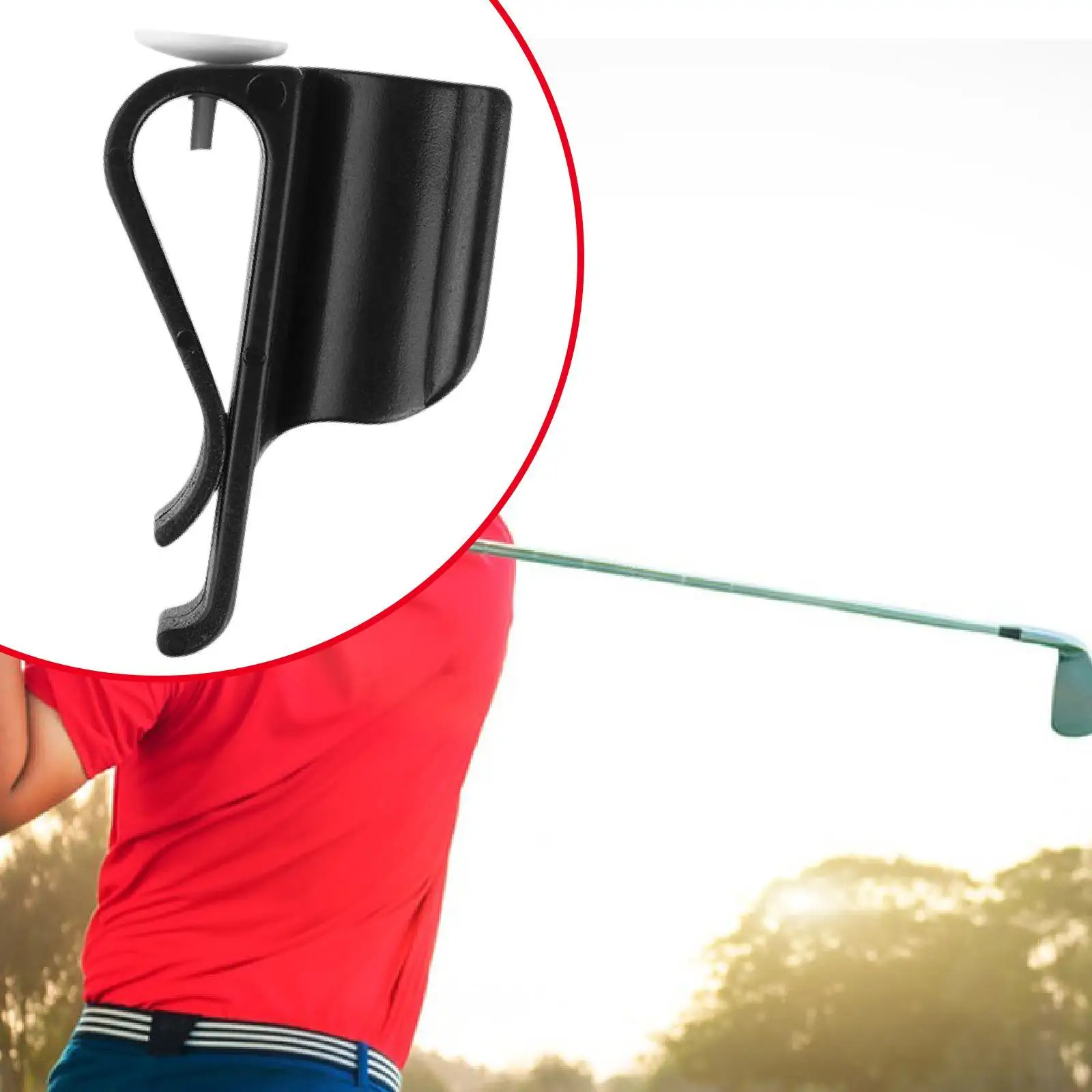 

Golf Club Bag Clip on Putter Holder, Golf Club Bag Holder Clip, with Ball Marker Putting Clip Tool Black Golf Club Bag Clip