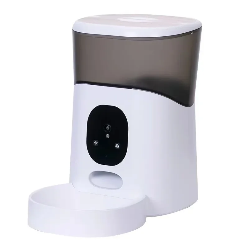 Smart Pet Feeder with Camera WiFi Automatic Dog Cat Food Dispenser Timed Meal Portion Control Remote Video Monitor App