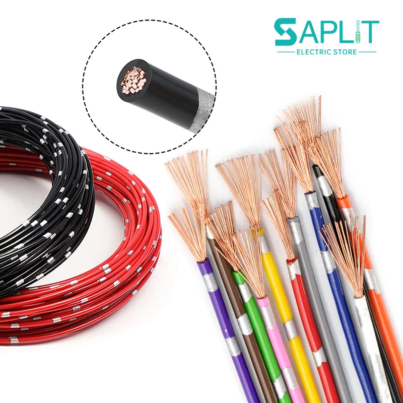 10/30/50m AVSS Auto-Kupferkabel, reines Kupfer, 0,3/0,5/0,85/1,25/1,5/2,0mm², dünne PVC-Isolierung, DIY Audio-Lautsprecherkabel, Kfz-Kabel