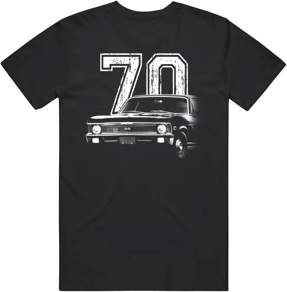 1970 Chevy Nova Ss Front Side View with Year T Shirt