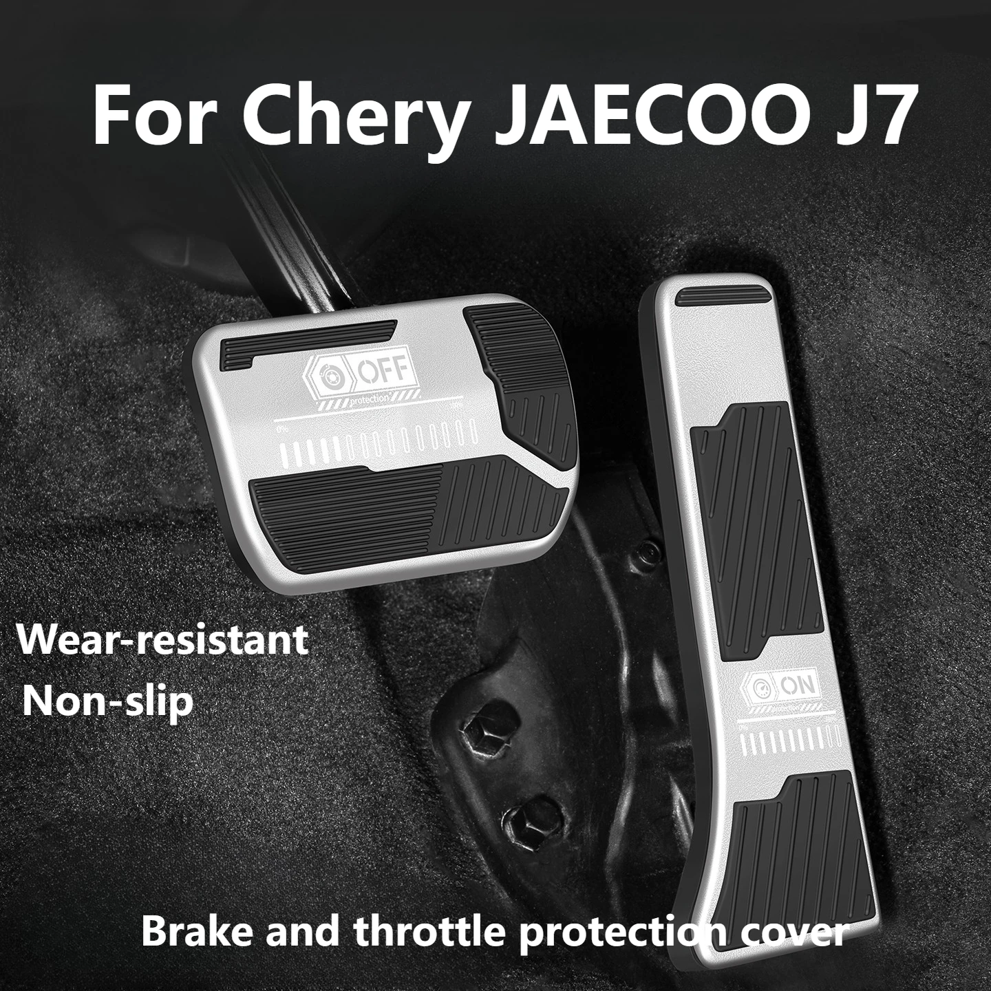 

For CHERY JAECOO J7 Non-Slip Accelerator Gas Brake Foot Pedal Cover Compatible Interior Accessories For Left Hand Drive