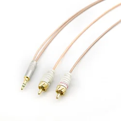 Hifi Silver-plated RCA Cable Jack 3.5 To 2 RCA Cable AUX Audio Cable 3.5 Mm Male Adapter Splitter for TV Box Speaker Wire Cord