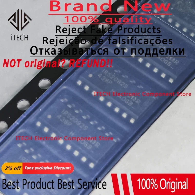 10pcs/lot Original IRS2092STRPBF IRS2092STR IRS2092S SOP-16 Audio Power Amplifier 100% New and Genuine In Stock