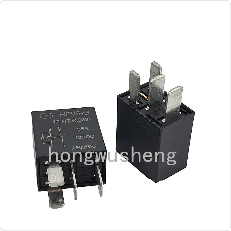 100% New 2pcs  HFV6-G-12-HT-R(4pins)  HFV6-G-12-ZT-R(5pins)  DC12V  relay  35A