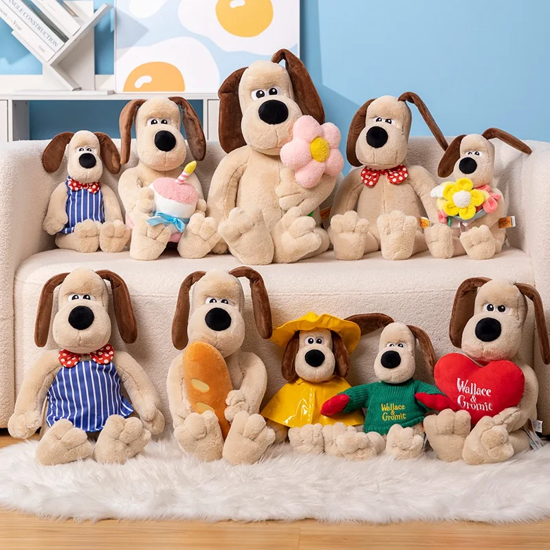 

40cm Cute Dog With Flower Heart Raincoat Plush Toy Soft Stuffed Home Decoration Doll Throwing Doll Boys Girls Gift