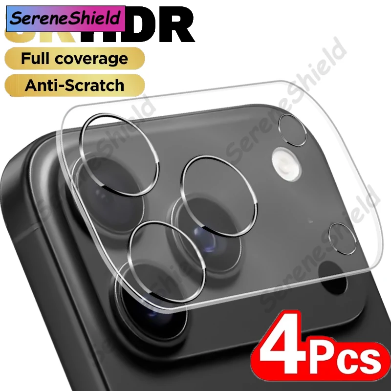 

4PCS Camera Lens Protector for iPhone 17 Pro Max Lens Protective Glass for iPhone Air 17 16 15 14 Pro Max Plus Tempered Glass