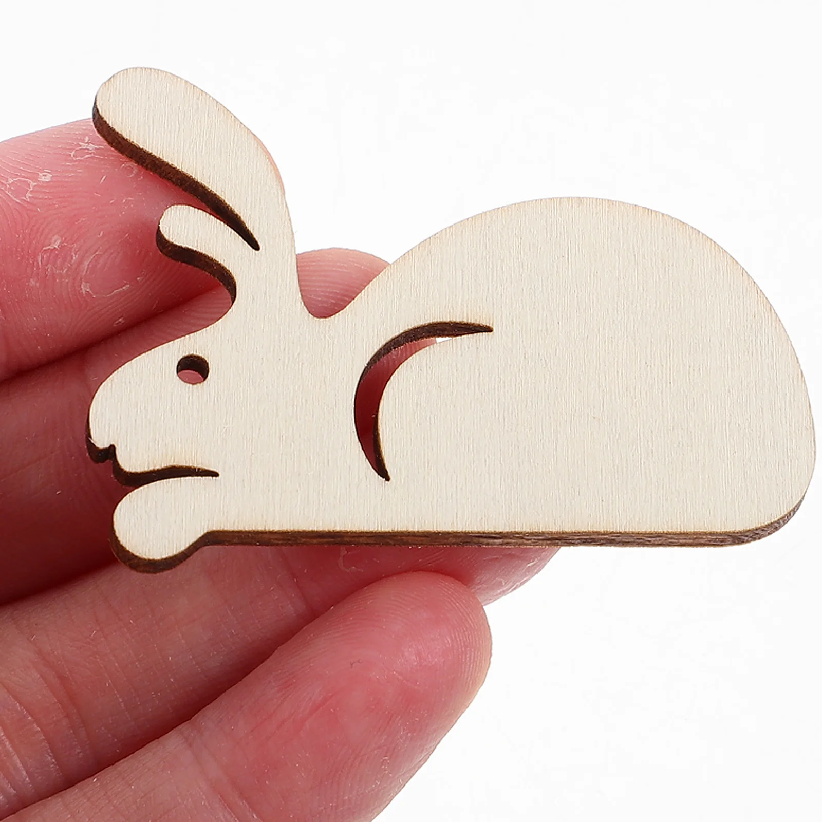 

25pcs Slices 60MM 70MM Easter Decor Unfinished Wood Chips Rabbit Craft Easter Wood Slices Party Hanging Wooden naments