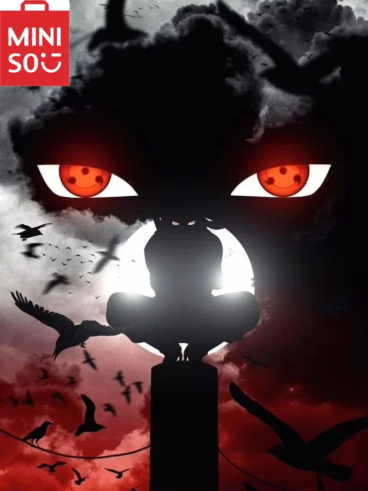 

MINISO картина маслом по номерам Учиха Итачи Наруто мультфильм украшение дома стена спальня декор для гостиной забавный подарок рамки