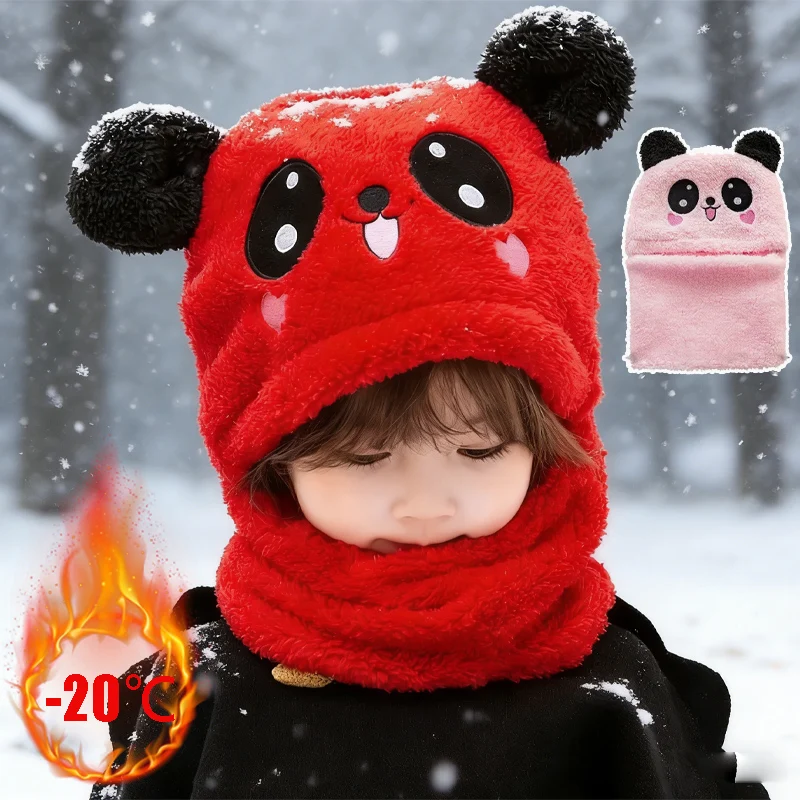 

Полная зимняя коллекция защиты ушей, ветрозащитная вязаная шапка, шарф, комбинированный шарф с плюшевой флисовой подкладкой для мальчиков и девочек, безопасность младенцев
