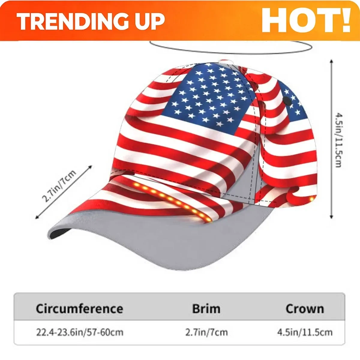 Customization 1pc American Flag Waves Baseball Cap Cycling Outdoor Sports Baseball Cap Christmas Gift Lightweight Camping Custom