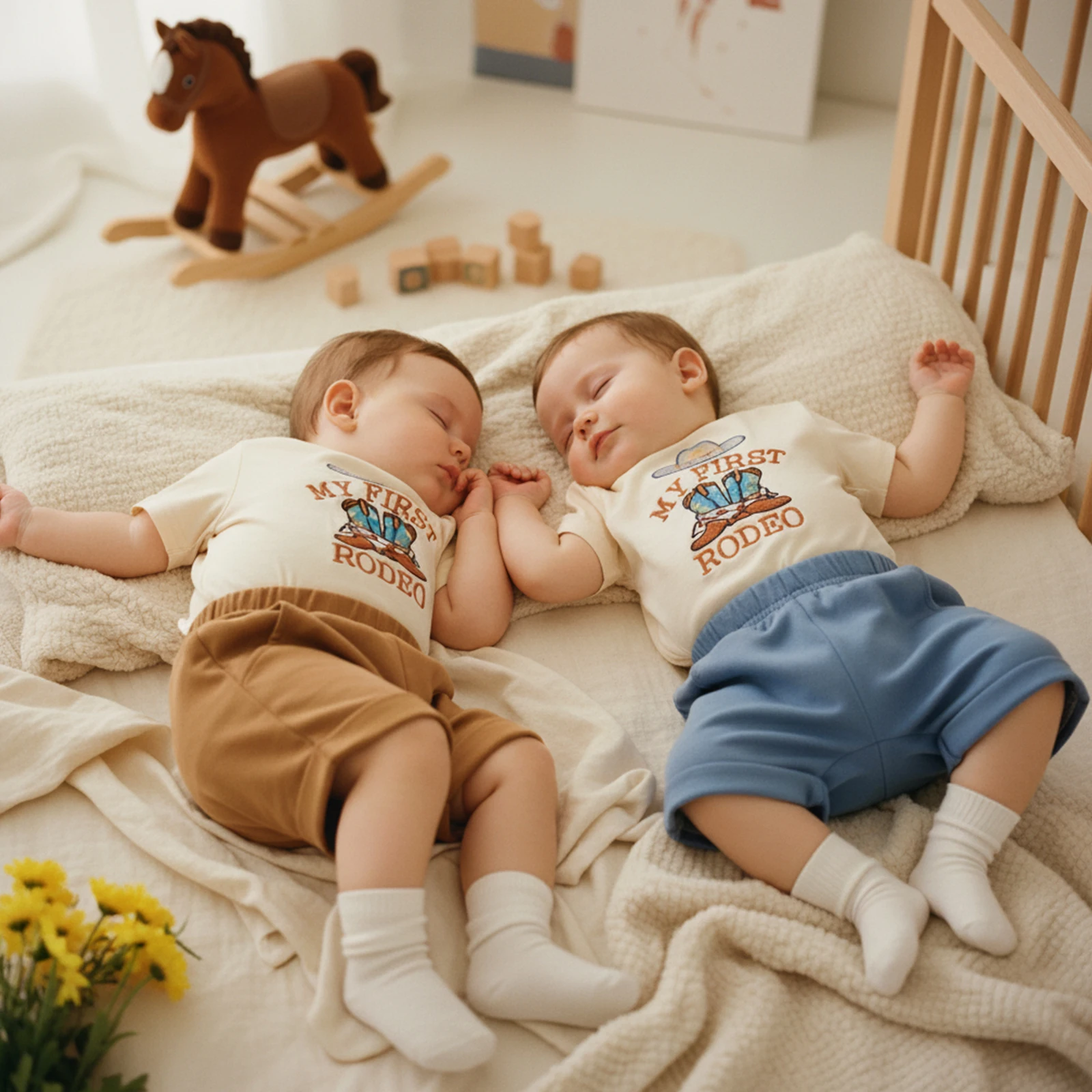 Infant Baby Boy Summer 2Pcs Outfit Boots Cowgirl Hat Letter Embroidered Short Sleeve T-shirt Tops and Solid Color Shorts Set