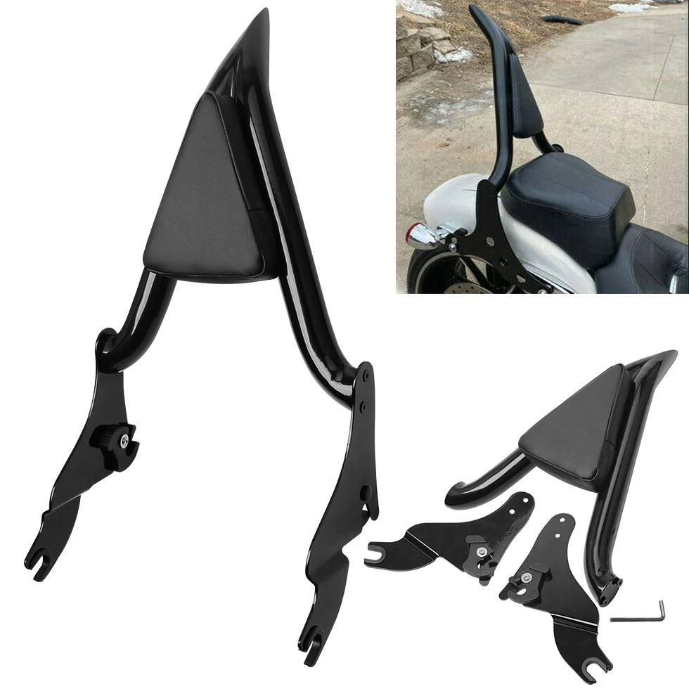Motorcycle Black Detachable Rear Passenger Backrest Sissy Bar For Harley Touring Road King Electra Glide Ultra Limited 2009-2023