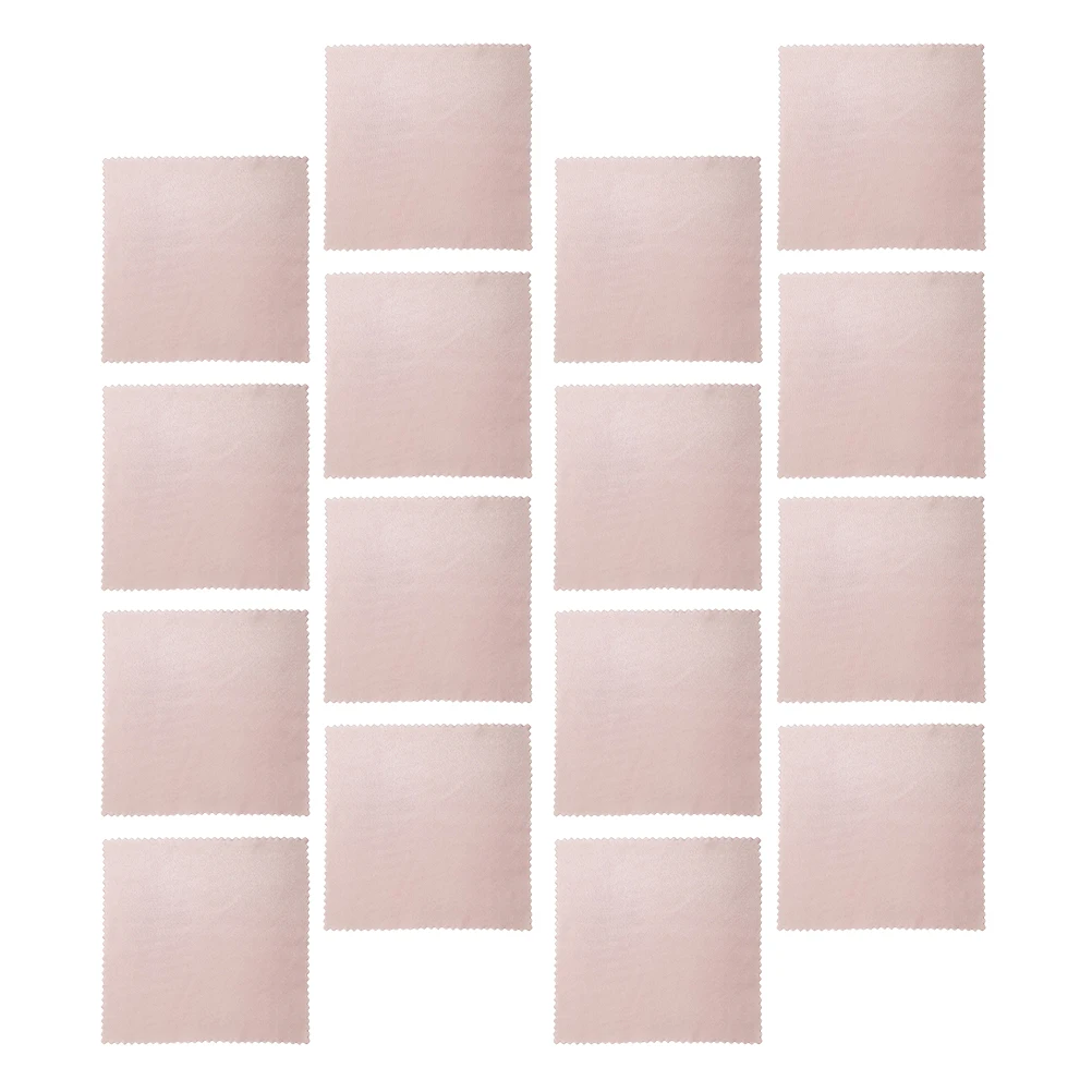100pcs Jewelry Cleaning Cloth Silver Polishing Cloth for Jewelry Superfine Fiber Pink Microfiber Tear Resistant