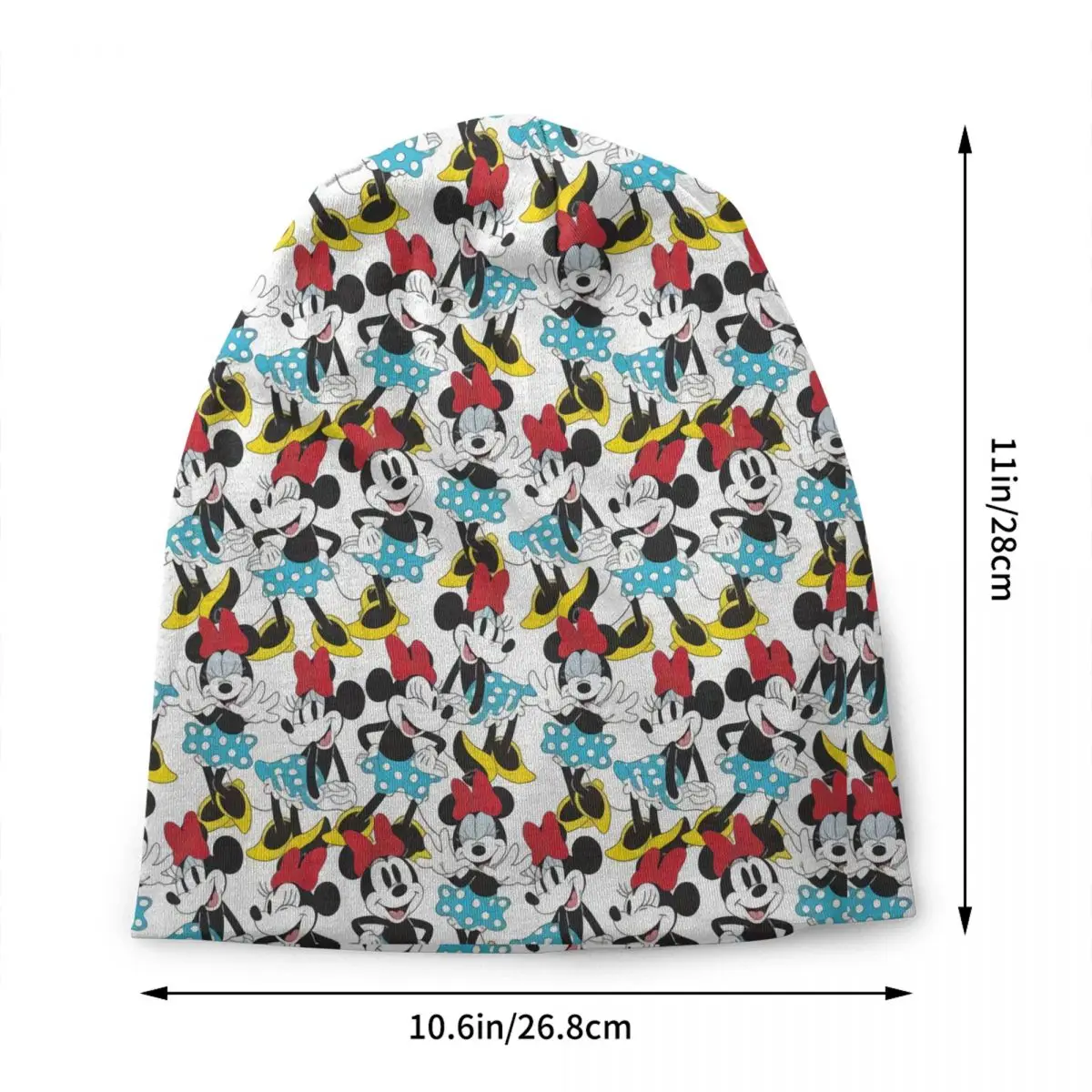 Custom Mickey Mouse Minnie Cartoon Bonnet Hat Knit Hat Men Women Cool Unisex Adult Winter Warm Beanies Cap