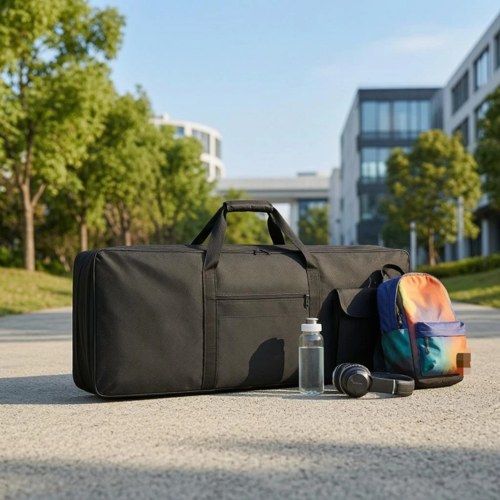 Padded Keyboard Case Top Handles Digital Piano Case Instrument Storage Long-Lasting for Transport